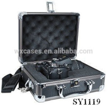 high quality aluminum camera flight case with custom foam insert